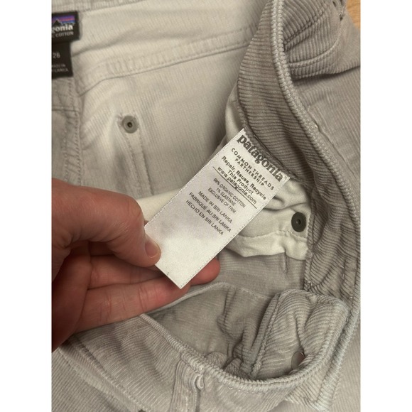 Patagonia Corduroy Pants Gray Casual Stretch Cotton Comfort Women's Size 26 - Picture 7 of 7